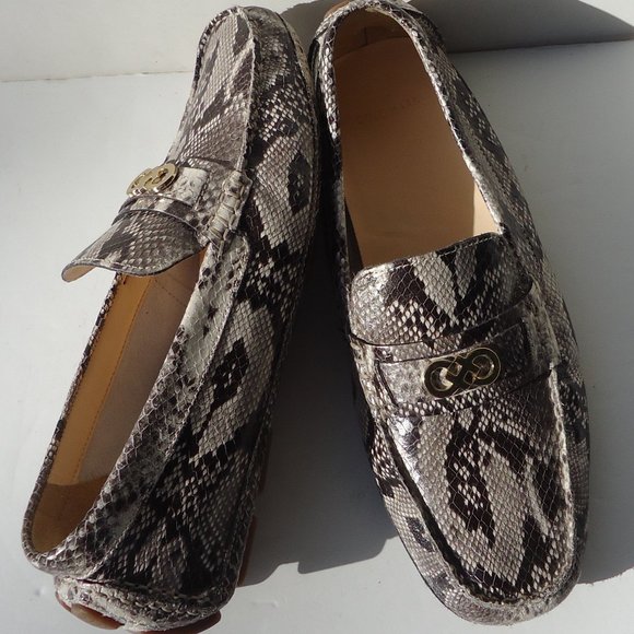 Cole Haan Shoes - SIZE 9.5. Cole Haan snake embossed leather loafers
